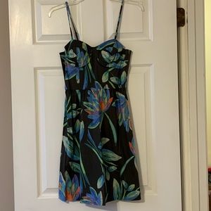 Floral Tropical Lightweight Molded Cups Dress